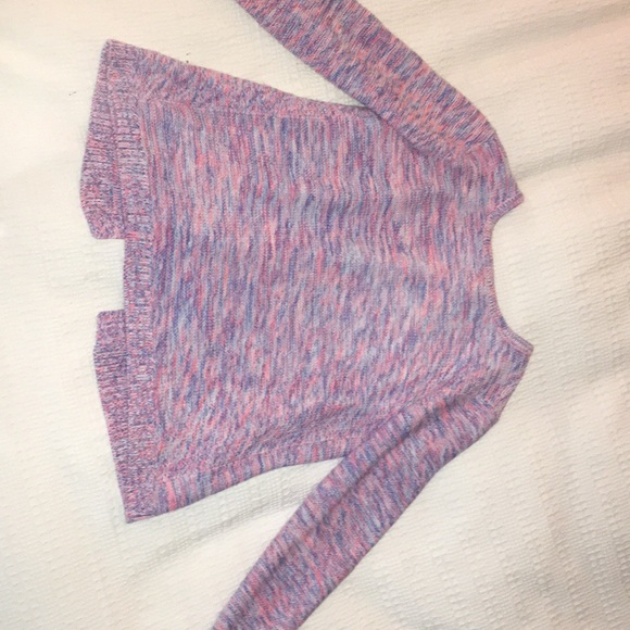 Pink&Blue knit sweater with slit in back - Picture 1 of 5